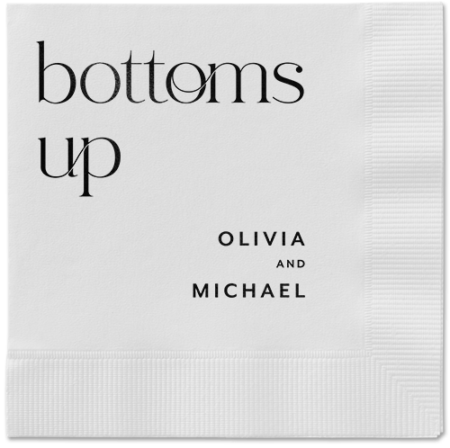 Modern Dining Napkin, Black, White, black