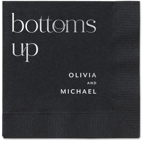 Modern Dining Napkin, Grey, Black, silver