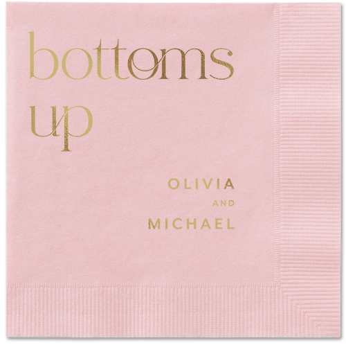 Modern Dining Napkin, Yellow, Blush, gold