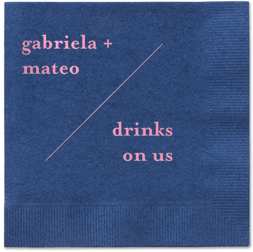 Modern Stylings Napkin, Pink, Navy