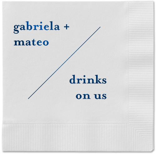 Modern Stylings Napkin, Blue, White, midnight