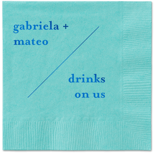 Modern Stylings Napkin, Blue, Aqua, royal