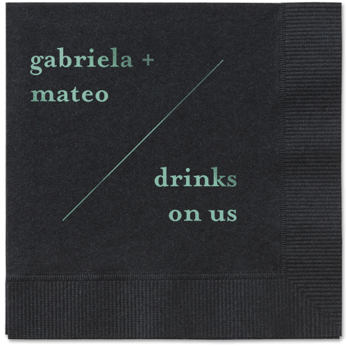 Modern Stylings Napkin, Green, Black, sage