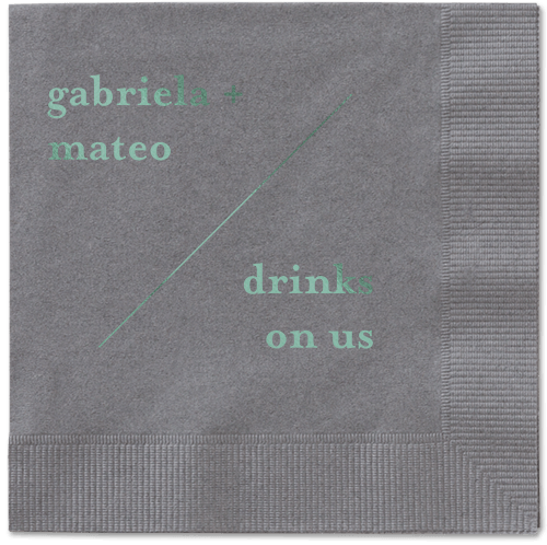 Modern Stylings Napkin, Green, Pewter, sage