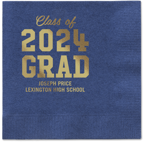 Collegiate Celebration Napkin, Yellow, Navy