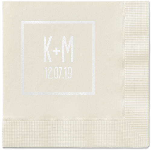 Boxed Bliss Napkins, White, Ecru