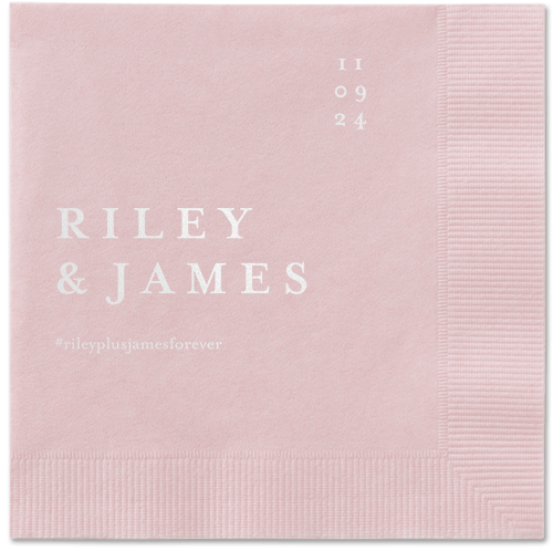 Weathered Wash Napkin, White, Blush