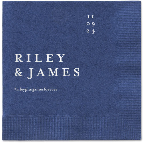 Weathered Wash Napkin, White, Navy, white