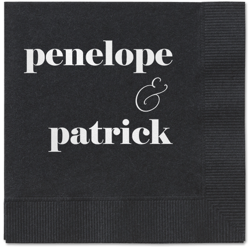 Winsome Wanderlust Napkin, White, Black, white