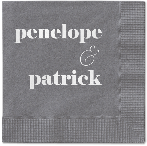 Winsome Wanderlust Napkin, White, Pewter, white