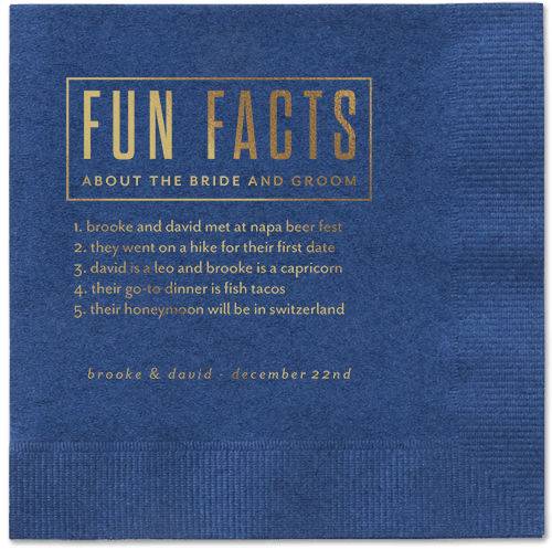 Cherished Chapters Napkins, Yellow, Navy, Gold