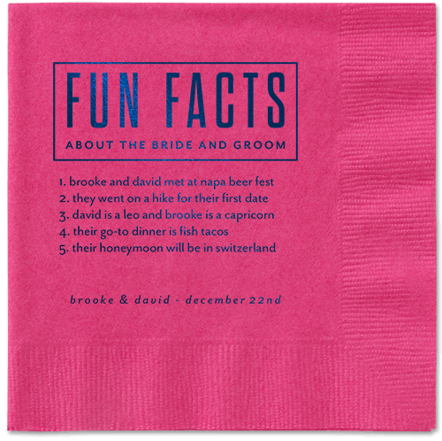 Cherished Chapters Napkins, Blue, Magenta, Midnight