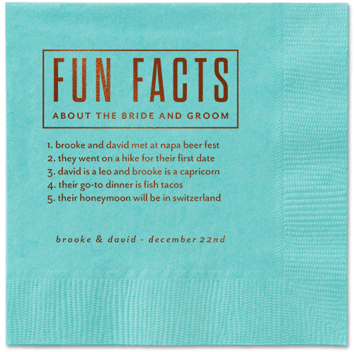 Cherished Chapters Napkins, Brown, Aqua, Mocha