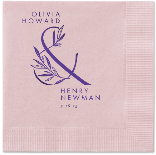 Splendid Spruce Napkin, Purple, Blush, purple