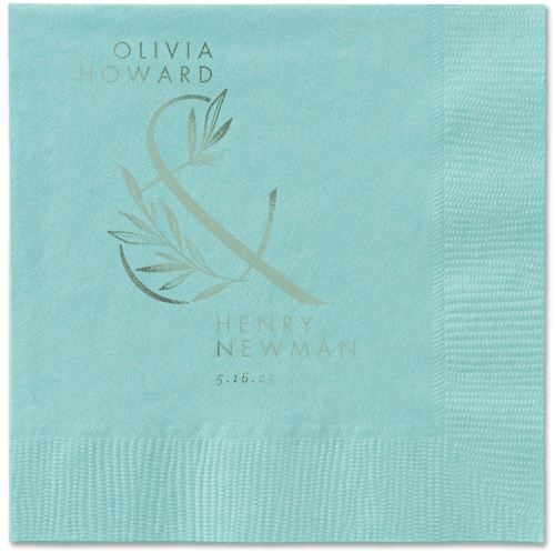 Splendid Spruce Napkin, Green, Aqua