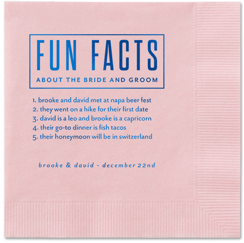 Cherished Chapters Napkins, Blue, Blush, Royal