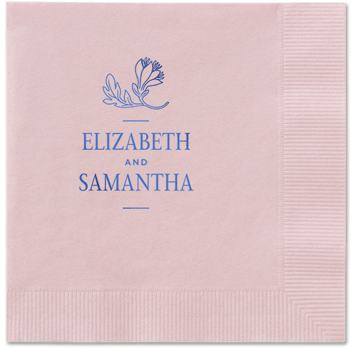 Newlywed Nouveau Napkin, Blue, Blush