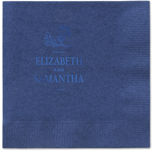 Newlywed Nouveau Napkin, Blue, Navy