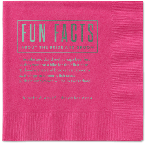 Cherished Chapters Napkins, Green, Magenta