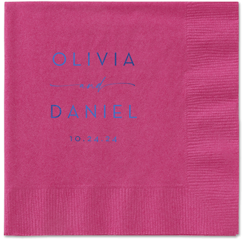 Adorned Arc Napkin, Blue, Magenta