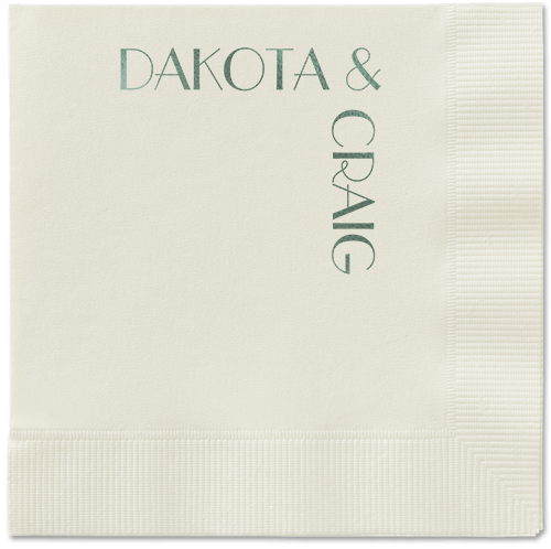 Enchanted Event Napkin, Green, Ecru