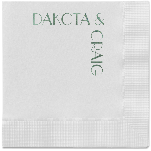 Enchanted Event Napkin, Green, White, sage