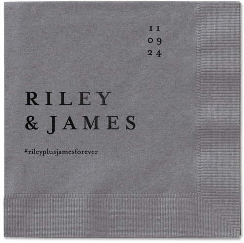 Weathered Wash Napkin, Black, Pewter, black