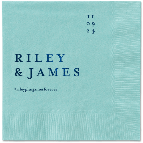 Weathered Wash Napkin, Blue, Aqua, midnight