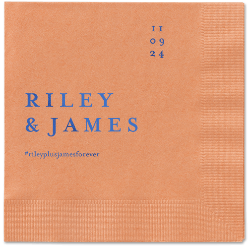 Weathered Wash Napkin, Blue, Coral, royal