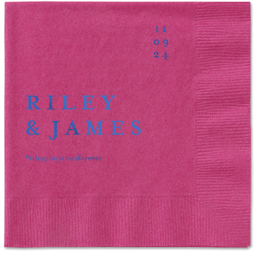 Weathered Wash Napkin, Blue, Magenta