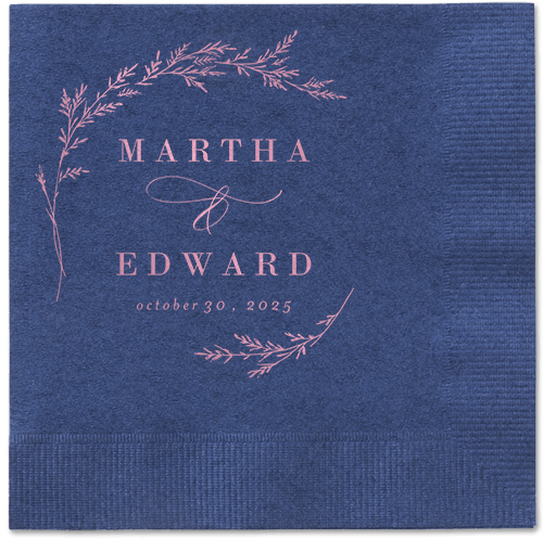 Spectacular Spruce Napkin, Pink, Navy, blush