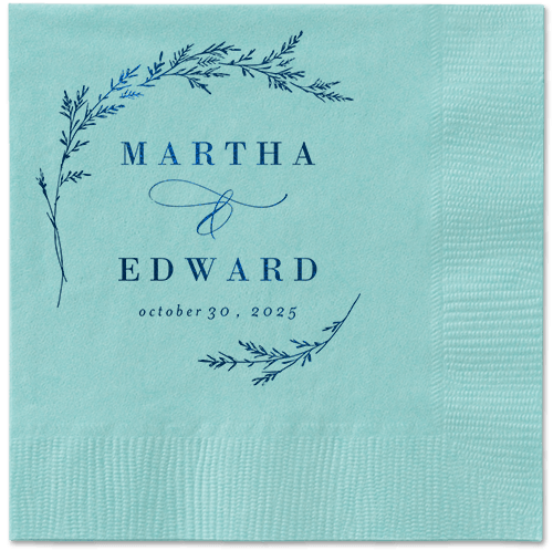 Spectacular Spruce Napkin, Blue, Aqua, midnight