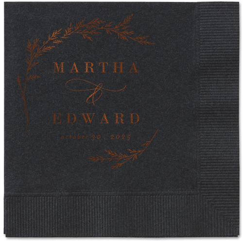 Spectacular Spruce Napkin, Brown, Black, mocha