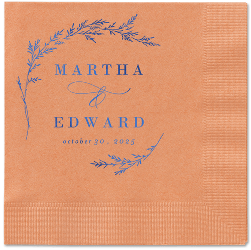 Spectacular Spruce Napkin, Blue, Coral, royal