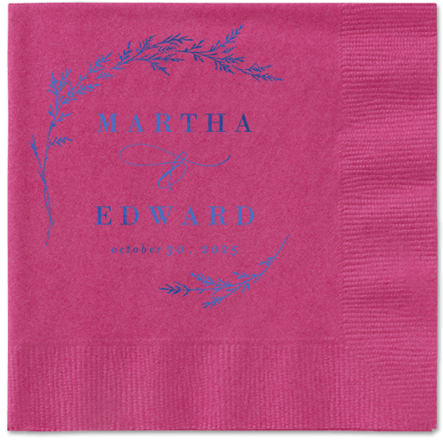 Spectacular Spruce Napkin, Blue, Magenta