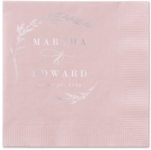 Spectacular Spruce Napkin, Grey, Blush