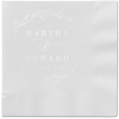 Spectacular Spruce Napkin, White, White, white