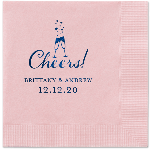 Cherished Cheer Napkins, Blue, Blush