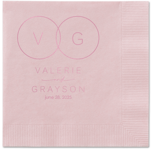 Refined Rings Napkin, Pink, Blush, blush