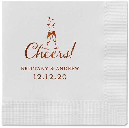Cherished Cheer Napkins, Brown, White, Mocha