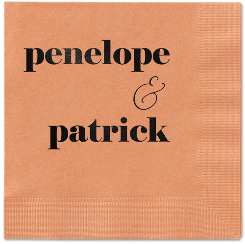 Winsome Wanderlust Napkin, Black, Coral