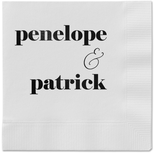 Winsome Wanderlust Napkin, Black, White, black