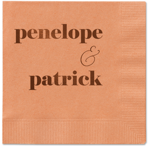 Winsome Wanderlust Napkin, Brown, Coral