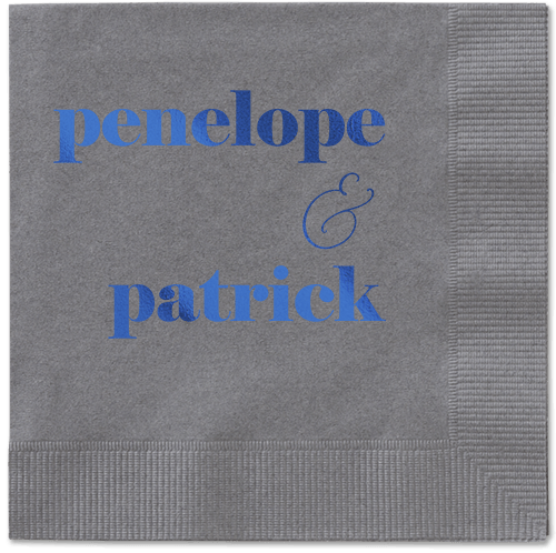 Winsome Wanderlust Napkin, Blue, Pewter