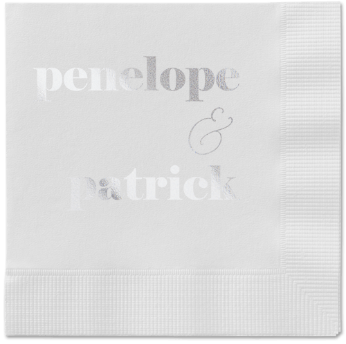 Winsome Wanderlust Napkin, Grey, White