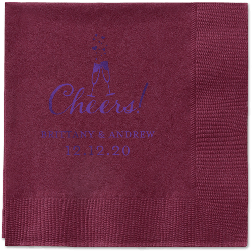 Cherished Cheer Napkins, Purple, Berry