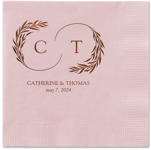 Reflective Rings Napkin, Brown, Blush, mocha