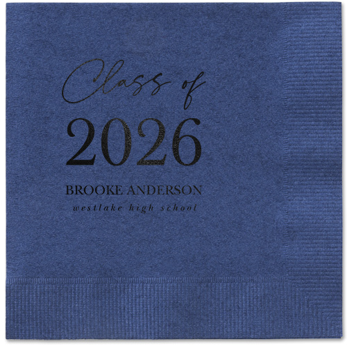 Penmanship Class Napkin, Black, Navy, black