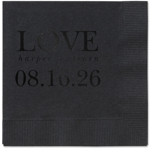 Official Headlines Napkin, Black, Black, black