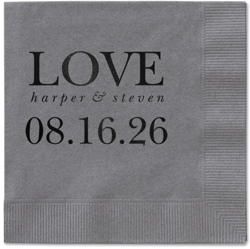 Official Headlines Napkin, Black, Pewter, black